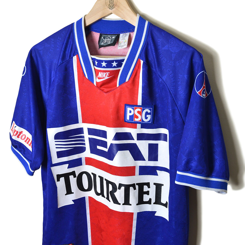 Thumbnail: PARIS SAINT-GERMAIN (PSG) CLASSIC RETRO VINTAGE HOME FOOTBALL SHIRT SOCCER JERSEY 1994 1995 SEAT TOURTEL NIKE