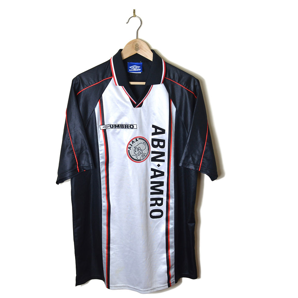 AJAX MATCH WORN PLAYER ISSUE AWAY FOOTBALL SHIRT SOCCER JERSEY 1998 1999 #18 UMBRO ABN-AMRO