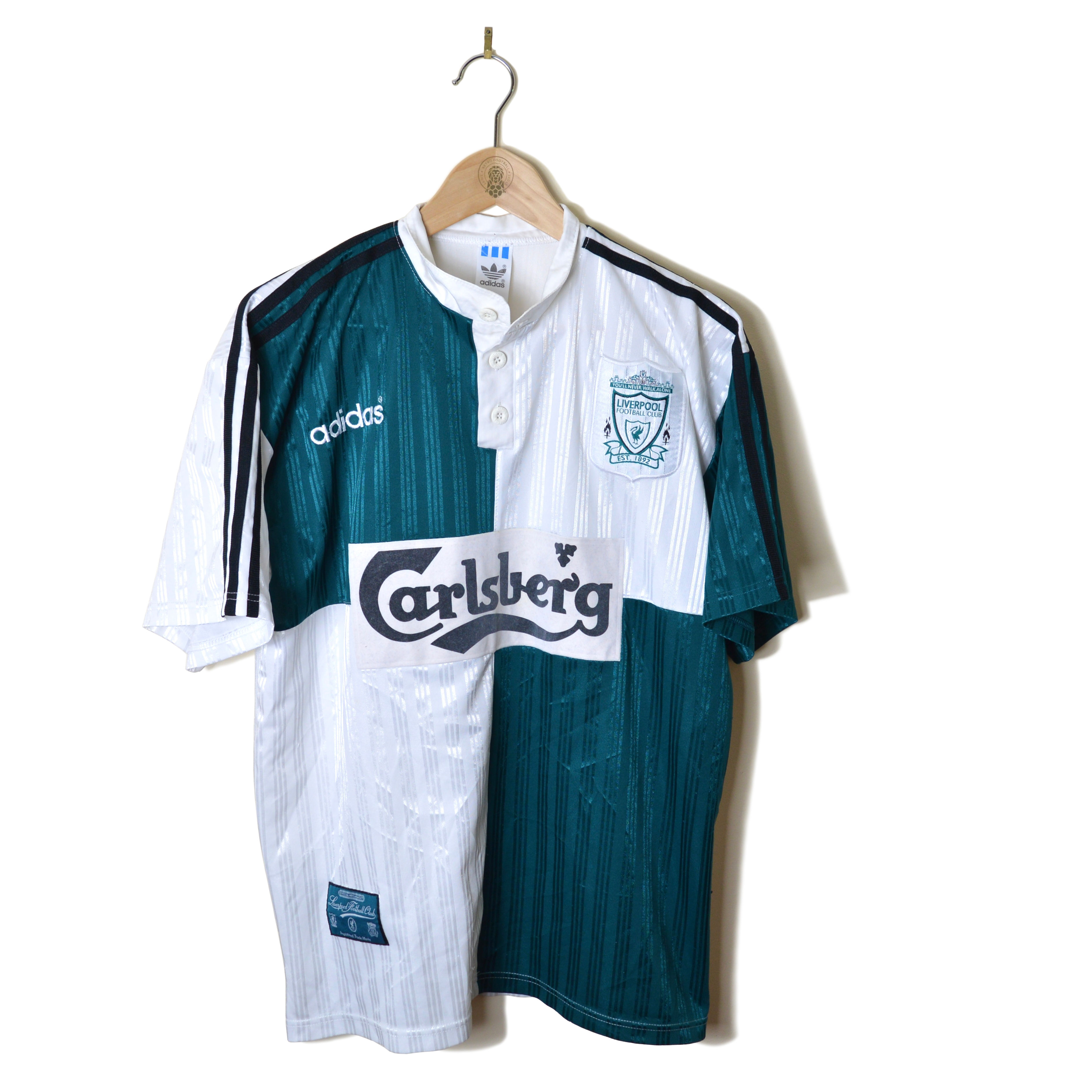LIVERPOOL CLASSIC RETRO VINTAGE AWAY FOOTBALL SHIRT SOCCER JERSEY 1995 1996 ADIDAS CARLSBERG