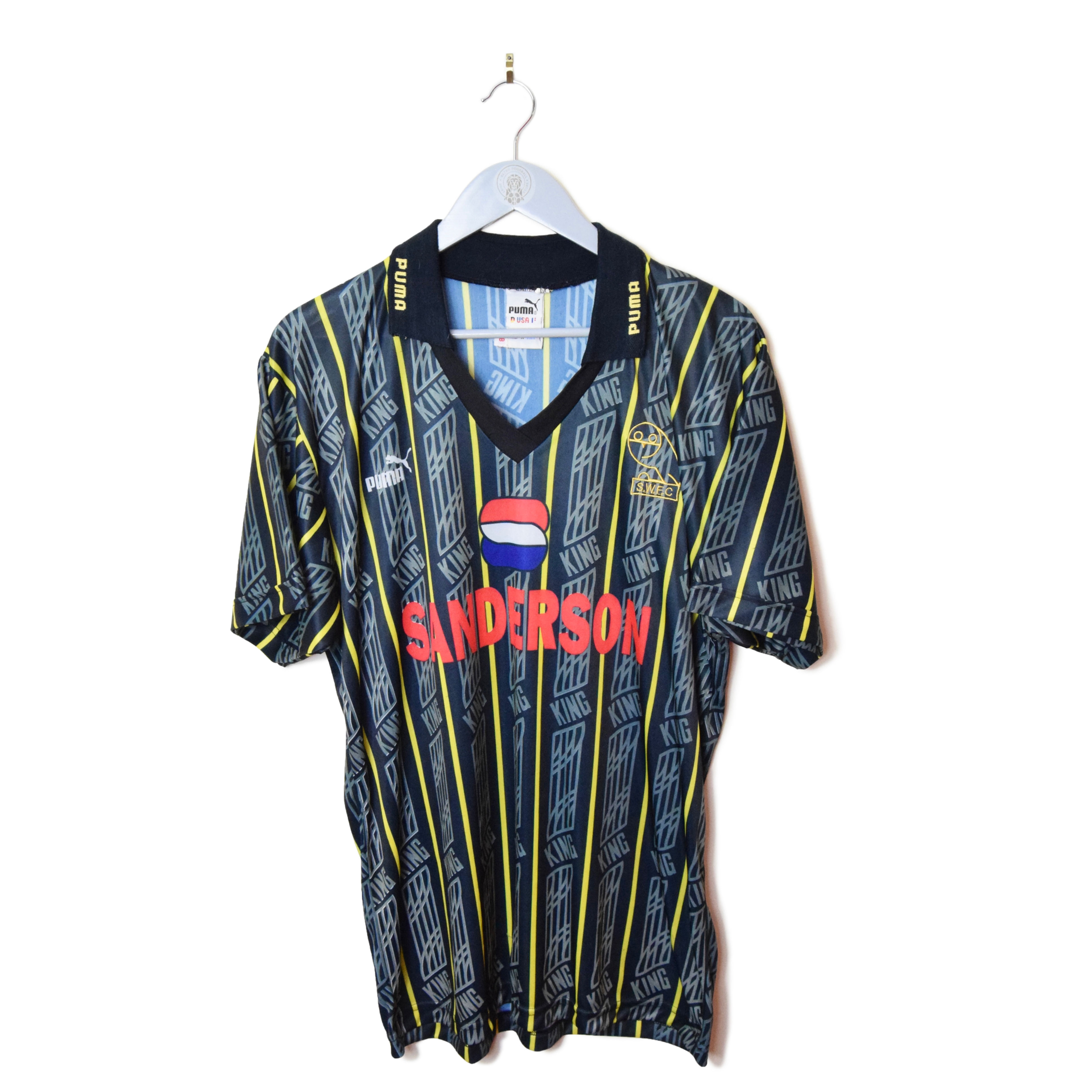 SHEFFIELD WEDNESDAY AWAY FOOTBALL SHIRT 1993/95