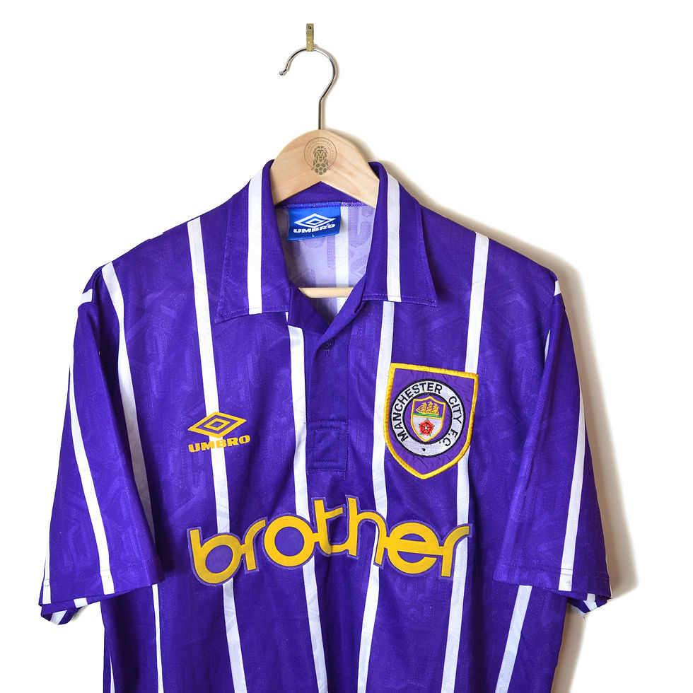 MANCHESTER CITY MAN CITY CLASSIC RETRO VINTAGE AWAY FOOTBALL SHIRT SOCCER JERSEY 1992 1993 1994 UMBRO BROTHER PURPLE
