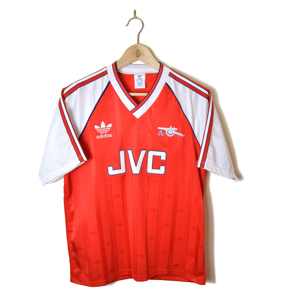 ARSENAL CLASSIC RETRO VINTAGE HOME FOOTBALL SHIRT SOCCER JERSEY 1988 1989 1990 ADIDAS JVC