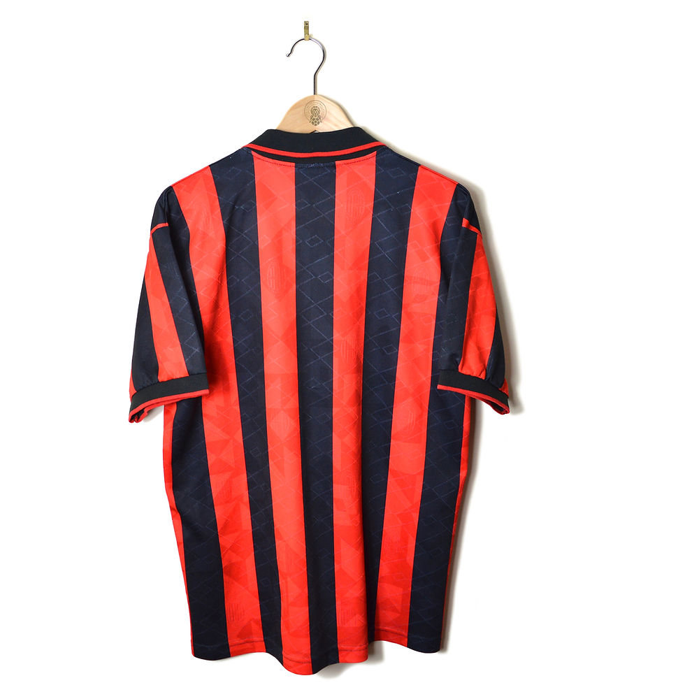 Thumbnail: AC MILAN PLAYER ISSUE MATCH WORN PRIMAVERA PRE-SEASON HOME FOOTBALL SHIRT 1993 1994 LOTTO MOTTA