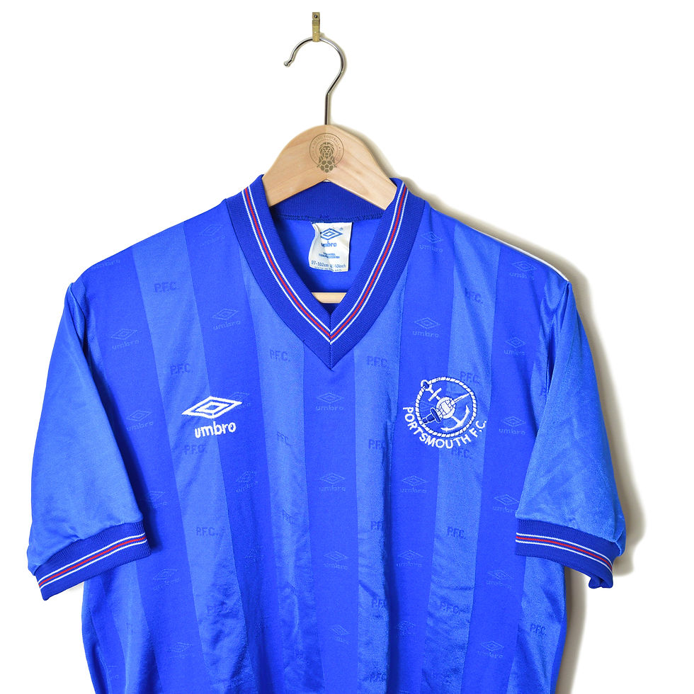 PORTSMOUTH CLASSIC RETRO VINTAGE HOME FOOTBALL SHIRT SOCCER JERSEY 1985 1986 1987 UMBRO 80'S