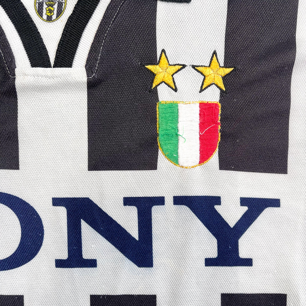 Thumbnail: JUVENTUS MATCH WORN ISSUE HOME FOOTBALL SHIRT 1995/96 #9 VIALLI