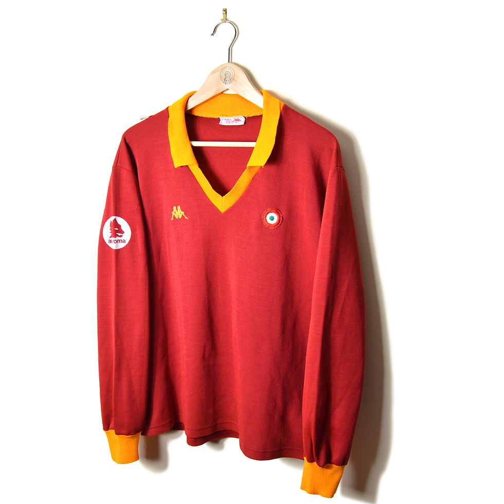Thumbnail: ROMA CLASSIC RETRO VINTAGE HOME FOOTBALL SHIRT SOCCER JERSEY 1984 1985 L/S LONG SLEEVED KAPPA 80'S CALCIO COPPA ITALIA