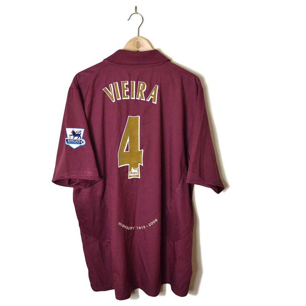 ARSENAL CLASSIC RETRO VINTAGE REDCURRANT HIGHBURY HOME FOOTBALL SHIRT SOCCER JERSEY 2005 2006 #4 VIEIRA NIKE O2