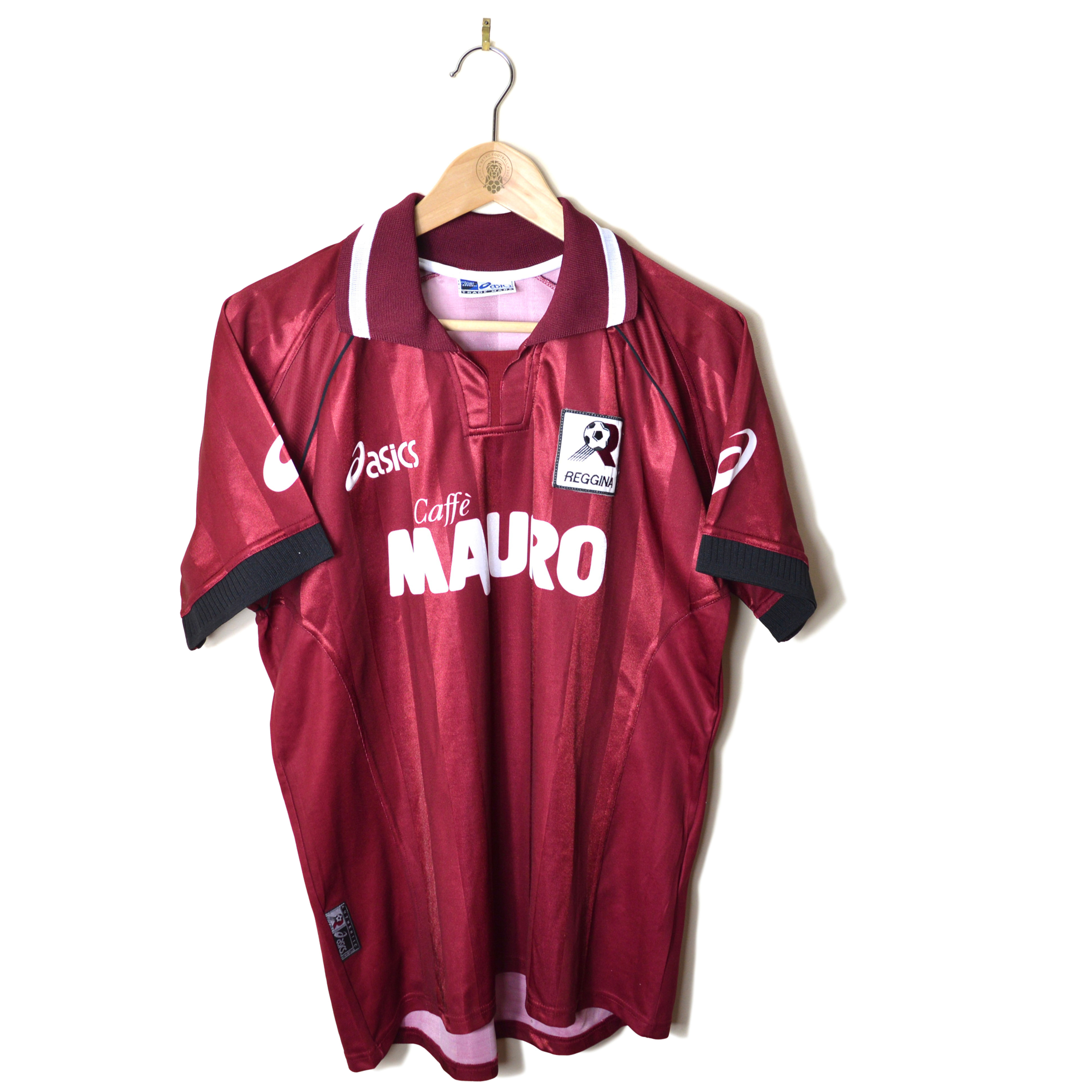 REGGINA CALCIO 1914 CLASSIC RETRO VINTAGE HOME FOOTBALL SHIRT SOCCER JERSEY 2002 2003 #10 NAKAMURA ASICS CAFE MAURO