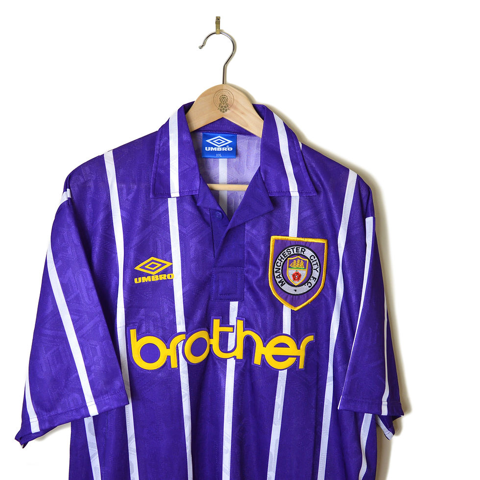 MANCHESTER CITY CLASSIC RETRO VINTAGE AWAY FOOTBALL SHIRT SOCCER JERSEY 1992 1993 1994 UMBRO BROTHER PURPLE