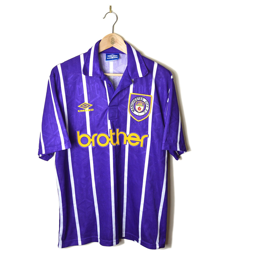 MANCHESTER CITY CLASSIC RETRO VINTAGE AWAY FOOTBALL SHIRT SOCCER JERSEY 1992 1993 1994 UMBRO BROTHER PURPLE OASIS