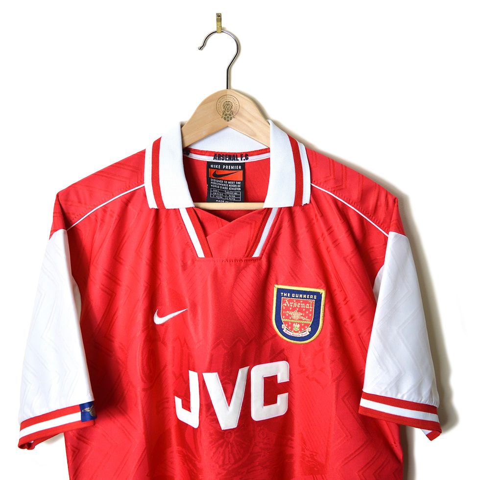 Thumbnail: ARSENAL CLASSIC RETRO VINTAGE HOME FOOTBALL SHIRT SOCCER JERSEY 1996 1997 1998 NIKE JVC 90'S
