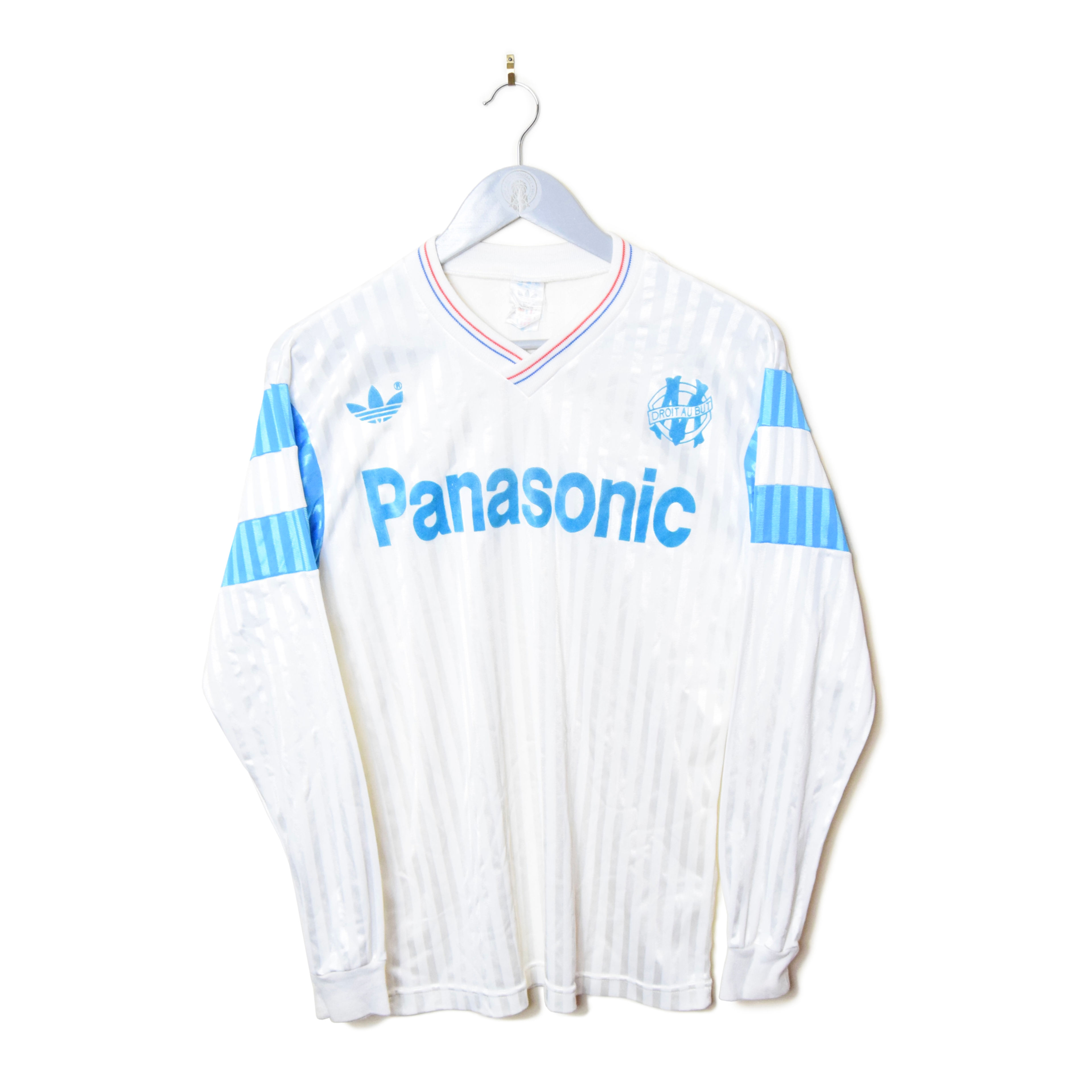MARSEILLE HOME FOOTBALL SHIRT 1990/91 L/S