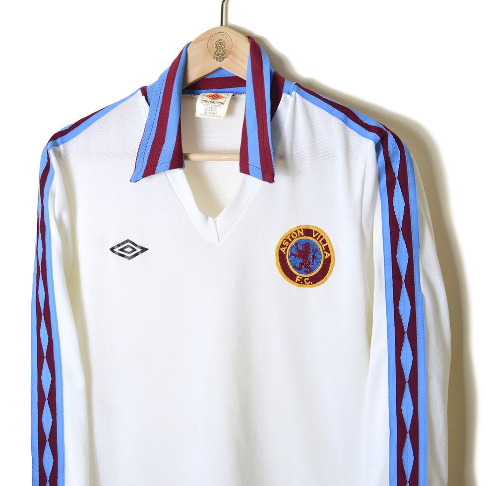 Thumbnail: ASTON VILLA CLASSIC RETRO VINTAGE AWAY FOOTBALL SHIRT SOCCER JERSEY 1976 1977 1978 1979 1980 1981 L/S LONG SLEEVE UMBRO