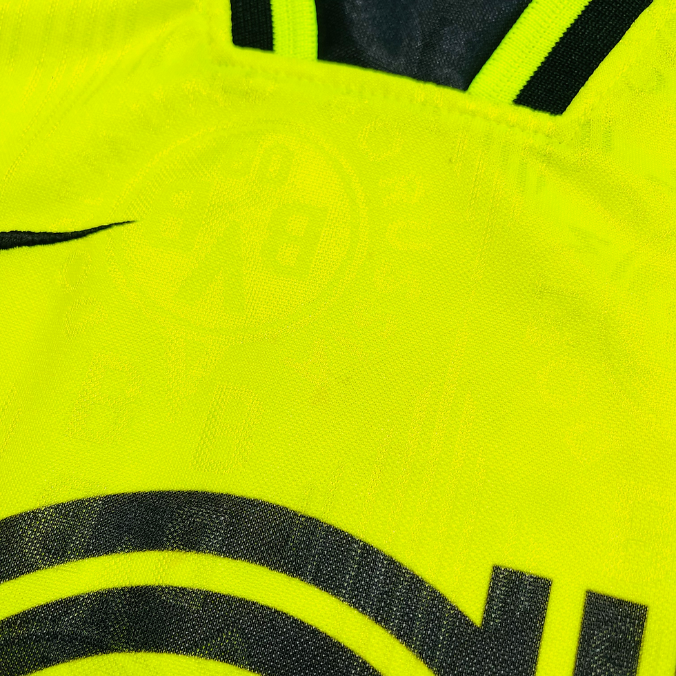 Thumbnail: BORUSSIA DORTMUND EUROPEAN UCL HOME FOOTBALL SHIRT 1996/97