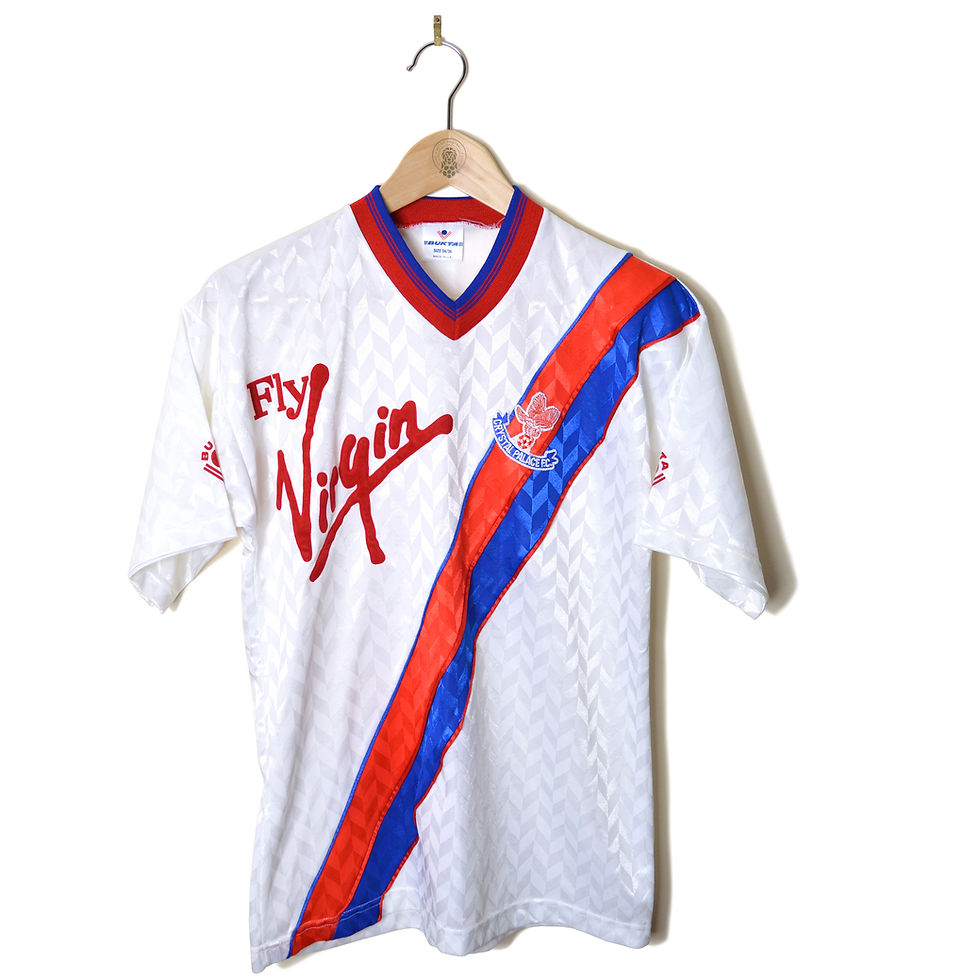 CRYSTAL PALACE CLASSIC RETRO VINTAGE AWAY FOOTBALL SHIRT SOCCER JERSEY 1989 1990 BUKTA FLY VIRGIN