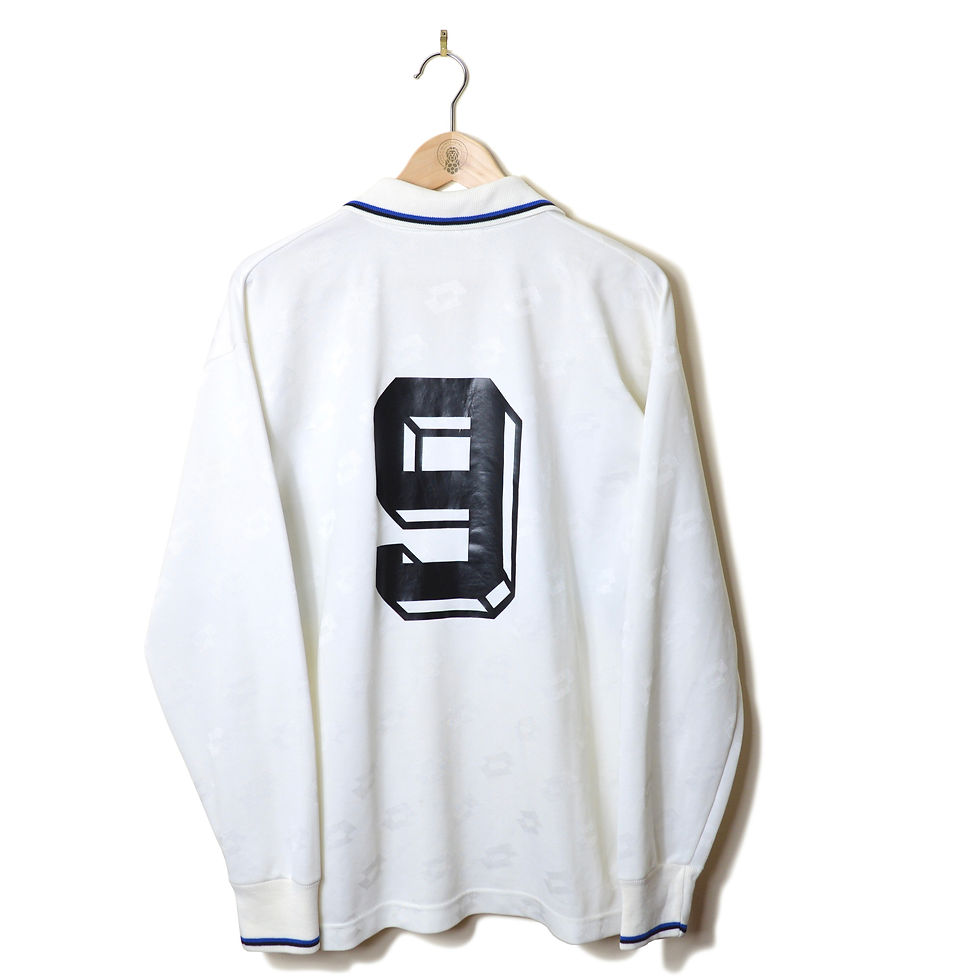 ATALANTA CLASSIC VINTAGE RETRO AWAY FOOTBALL SHIRT 1994 1995 L/S LONG SLEEVED #9 LOTTO SOMET TAMOIL PLAYER ISSUE MATCH WORN