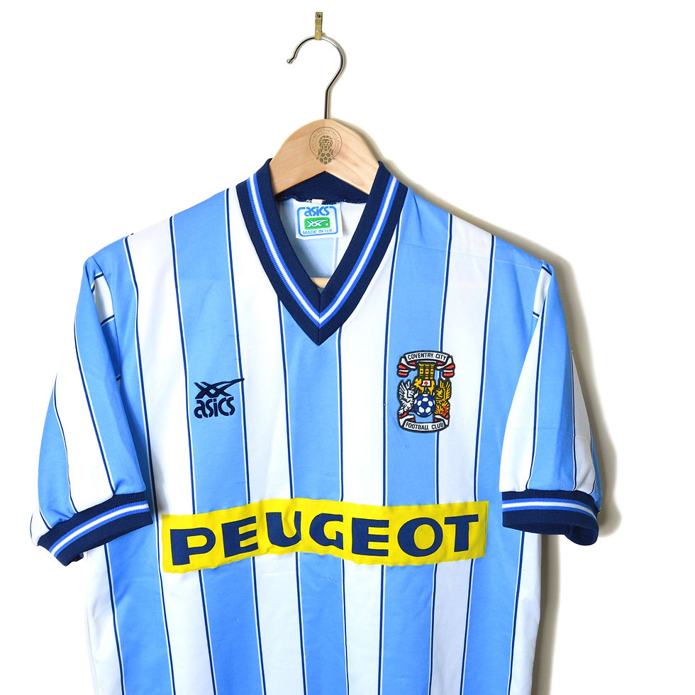 COVENTRY CITY CLASSIC RETRO VINTAGE HOME FOOTBALL SHIRT SOCCER JERSEY 1989 1990 1991 OASICS PEUGEOT 90'S