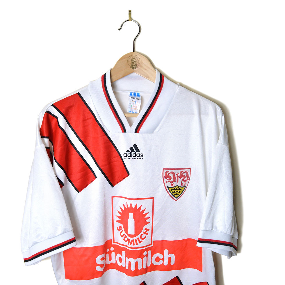 Thumbnail: STUTTGART CLASSIC RETRO VINTAGE HOME FOOTBALL SHIRT SOCCER JERSEY 1993 1994 1995 #9 "ELBER" ADIDAS SUDMILCH