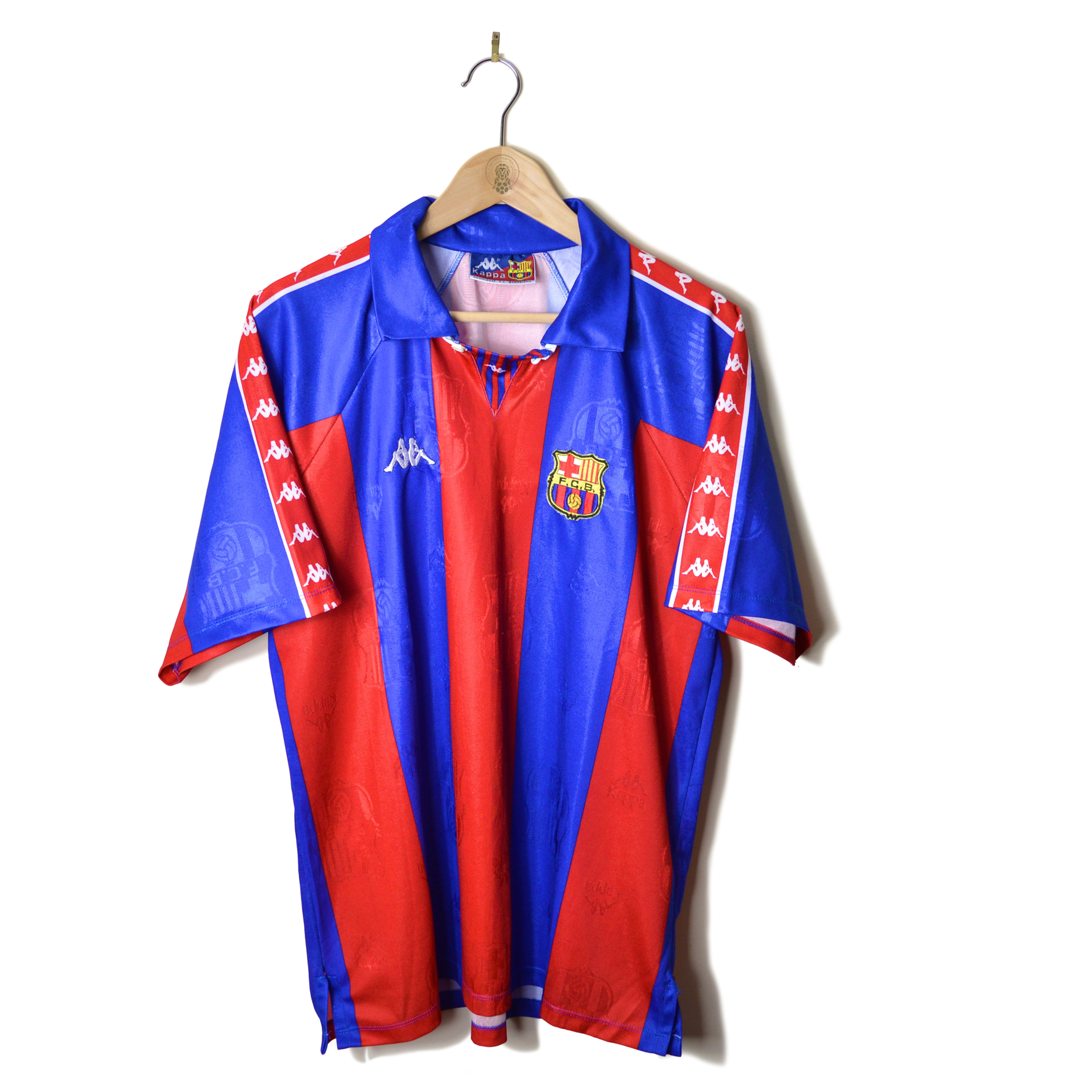 BARCELONA BARCA EUROPEAN UCL UEFA CHAMPIONS LEAGUE SUPER CUP HOME FOOTBALL SHIRT SOCCER JERSEY 1992 1993 1993 1995 KAPPA
