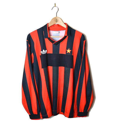 91/92 adidas ACミラン ホーム 長袖ユニフォーム イタリア製 M 91/92