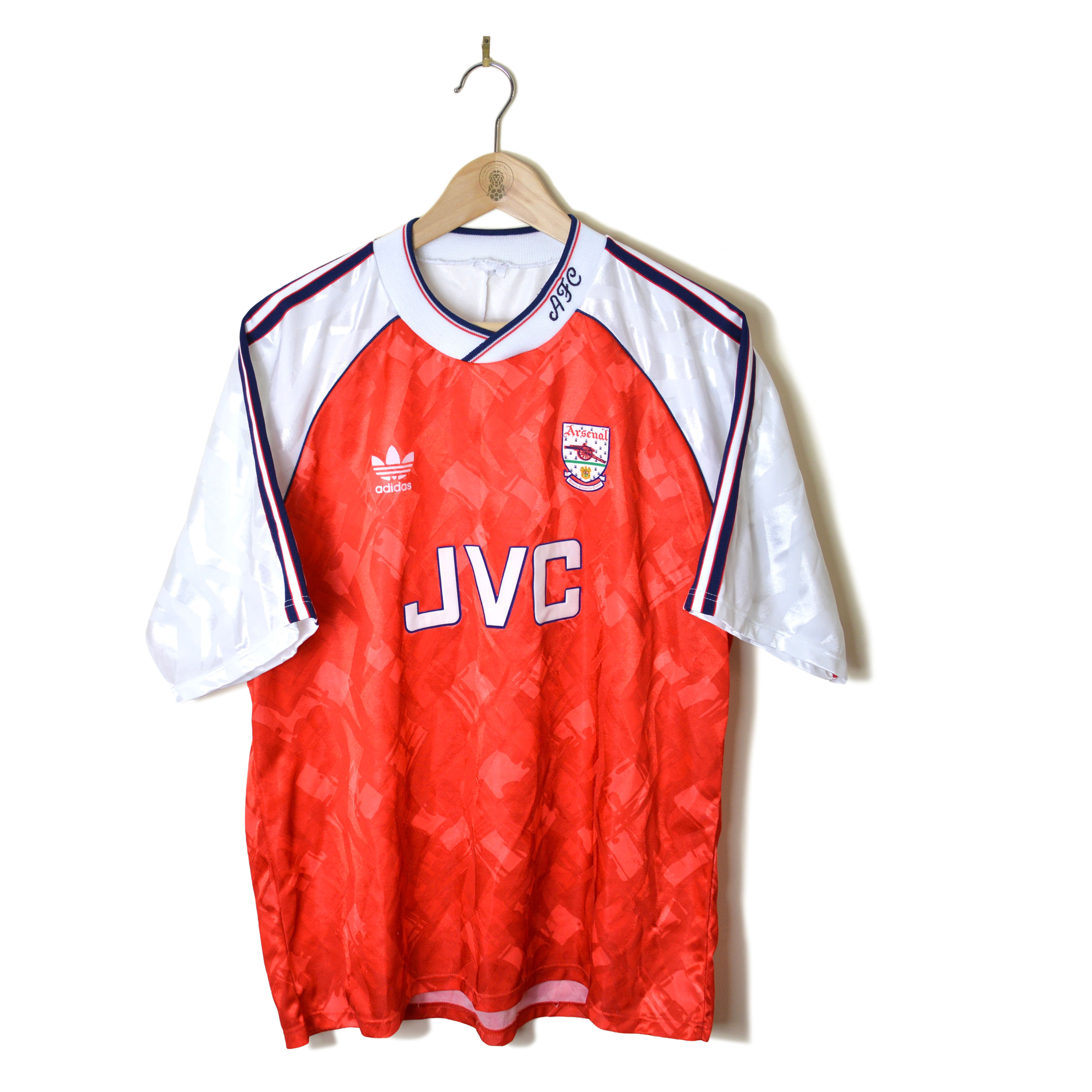 ARSENAL CLASSIC RETRO VINTAGE HOME FOOTBALL SHIRT SOCCER JERSEY 1990 1991 1992 ADIDAS JVC