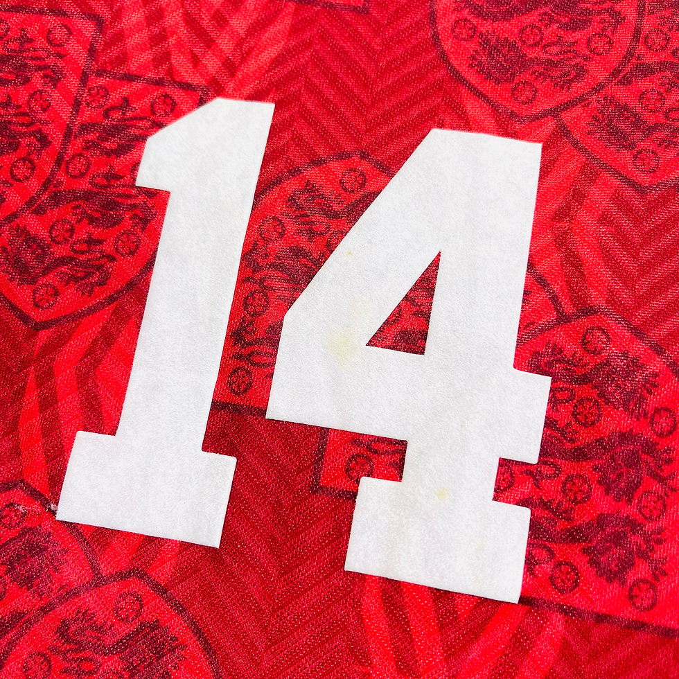 Thumbnail: ENGLAND MATCH WORN ISSUE AWAY FOOTBALL SHIRT 1994/95 L/S #14 WALKER