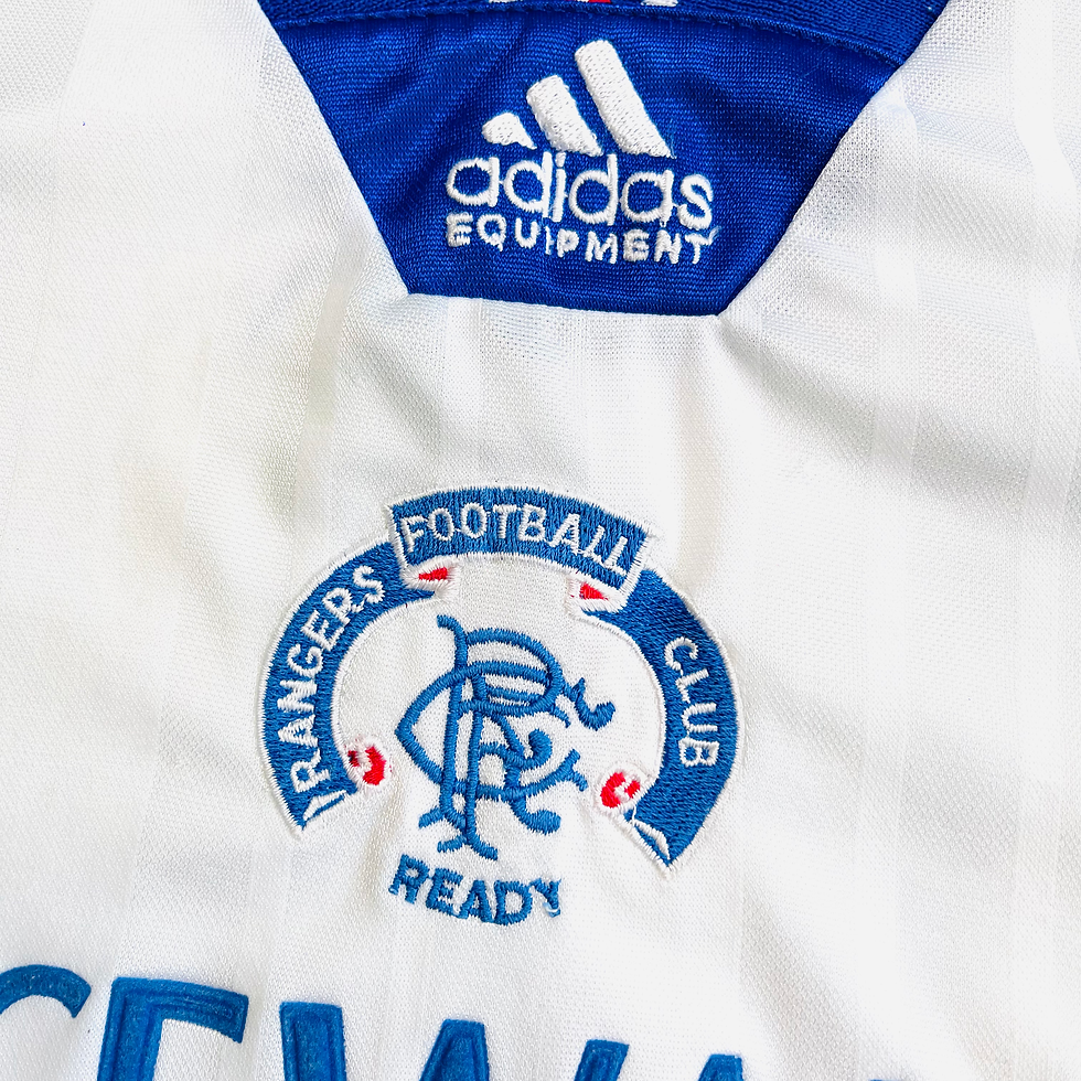 Thumbnail: RANGERS PLAYER ISSUE AWAY FOOTBALL SHIRT 1992/93 L/S