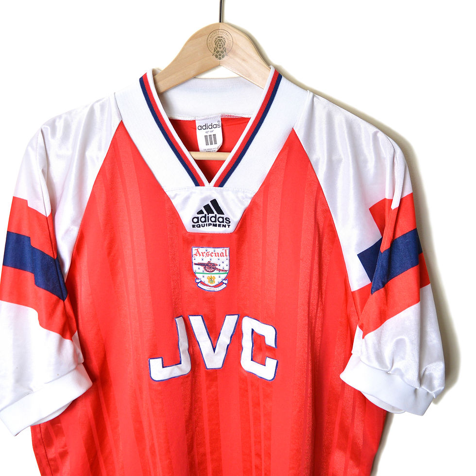 Thumbnail: ARSENAL CLASSIC RETRO VINTAGE HOME FOOTBALL SHIRT SOCCER JERSEY 1992 1993 1994 #8 WRIGHT ADIDAS JVC