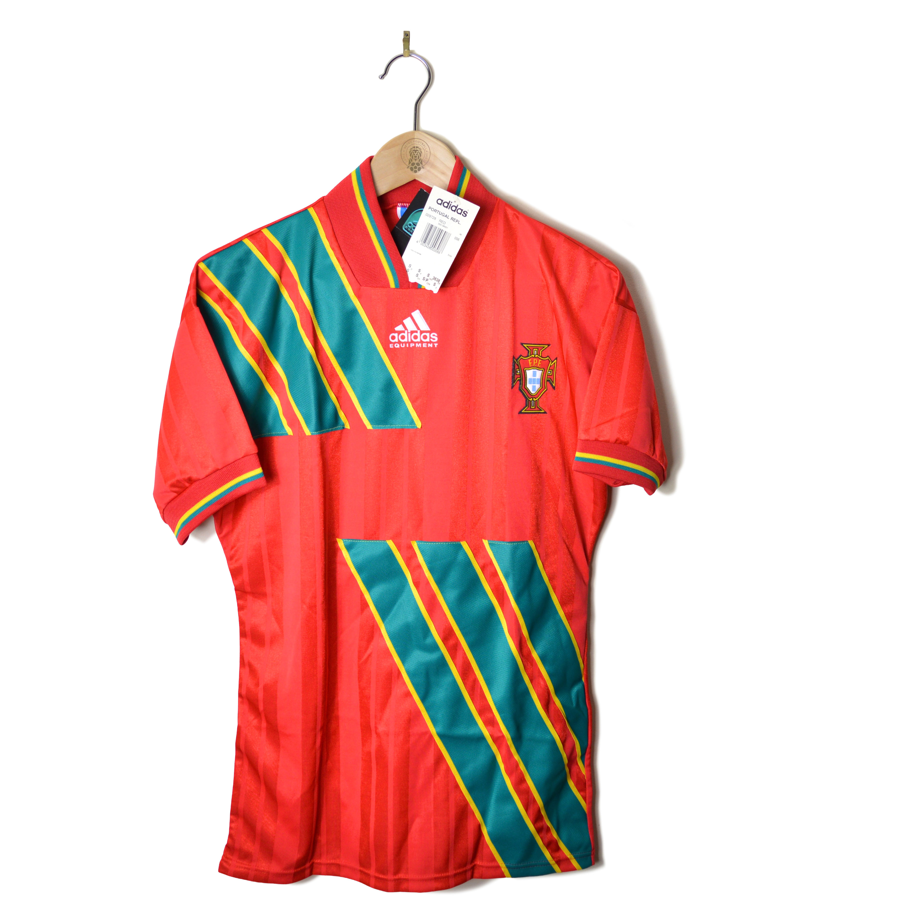 PORTUGAL CLASSIC RETRO VINTAGE HOME FOOTBALL SHIRT SOCCER JERSEY 1994 1995 BNWT BRAND NEW WITH TAGS ADIDAS EQUIPMENT