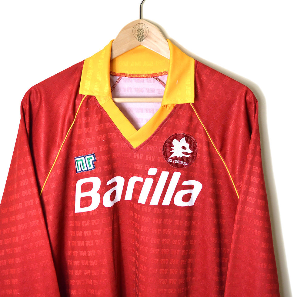 Thumbnail: ROMA CLASSIC RETRO VINTAGE HOME FOOTBALL SHIRT SOCCER JERSEY 1990 1991 NR ENNERRE 90'S CALCIO BARILLA