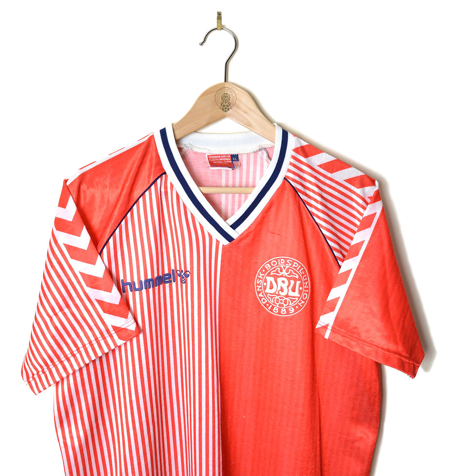 DENMARK CLASSIC RETRO VINTAGE HOME FOOTBALL SHIRT SOCCER JERSEY 1986 1987 WORLD CUP 86 MEXICO HUMMEL