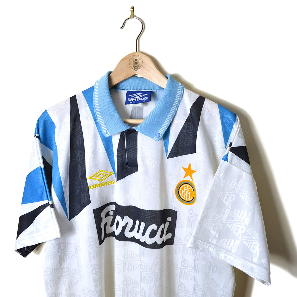 Thumbnail: INTER MILAN CLASSIC RETRO VINTAGE AWAY FOOTBALL SHIRT SOCCER JERSEY 1992 1993 UMBRO FIORUCCI CALCIO 90'S