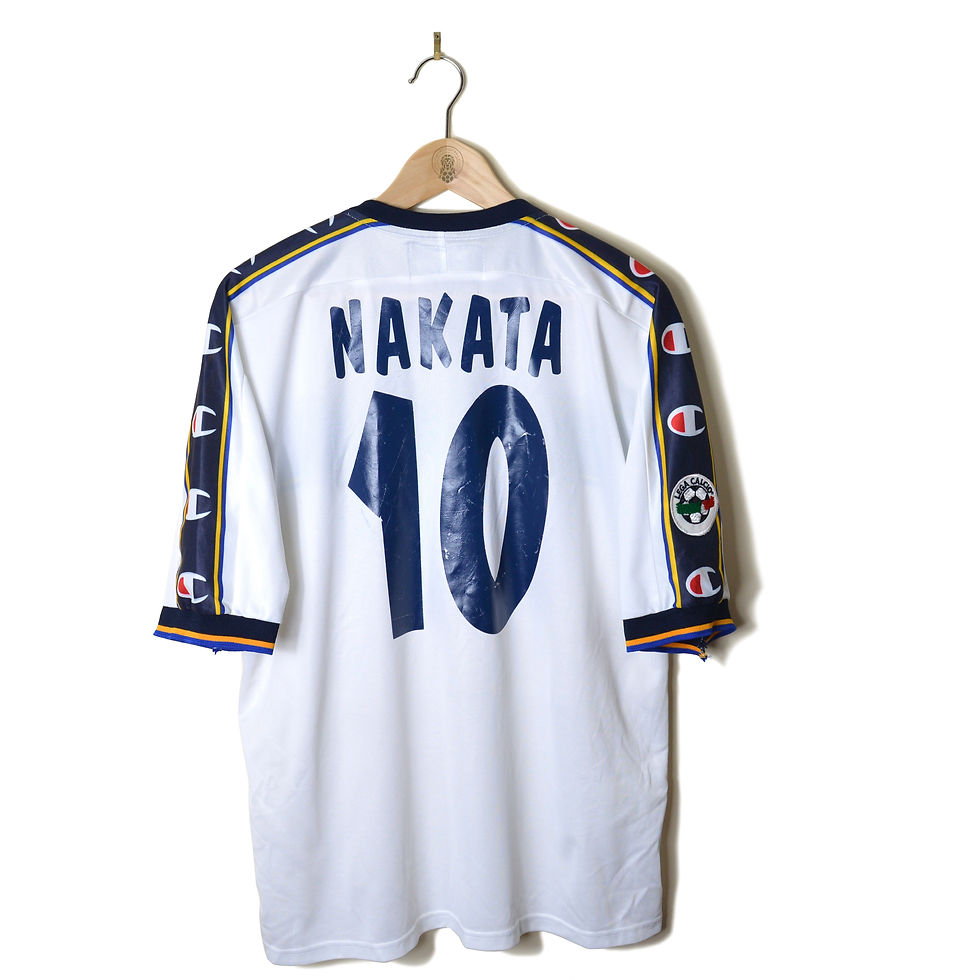 PARMA COPPA ITALIA MATCH WORN PREPARED PLAYER ISSUE AWAY FOOTBALL SHIRT  SOCCER JERSEY 2001 2002 #10 NAKATA BRESCIA PARMALAT