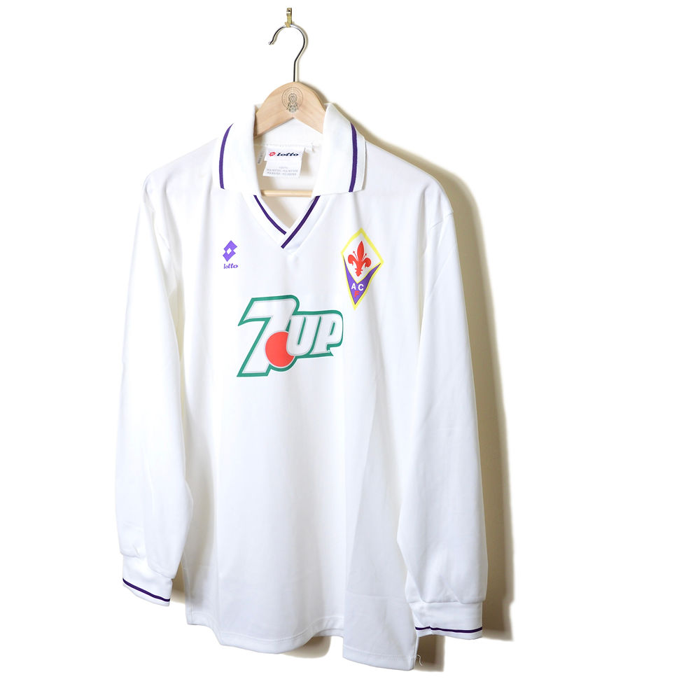 Thumbnail: FIORENTINA CLASSIC RETRO VINTAGE THIRD FOOTBALL SHIRT SOCCER JERSEY 1992 1993 L/S LONG SLEEVE LOTTO 7UP CALCIO 90'S
