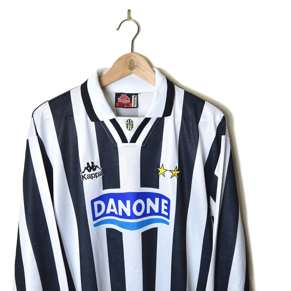 JUVENTUS JUVE CLASSIC RETRO VINTAGE HOME FOOTBALL SHIRT SOCCER JERSEY 1994 1995 L/S LONG SLEEVE KAPPA DANONE 90'S