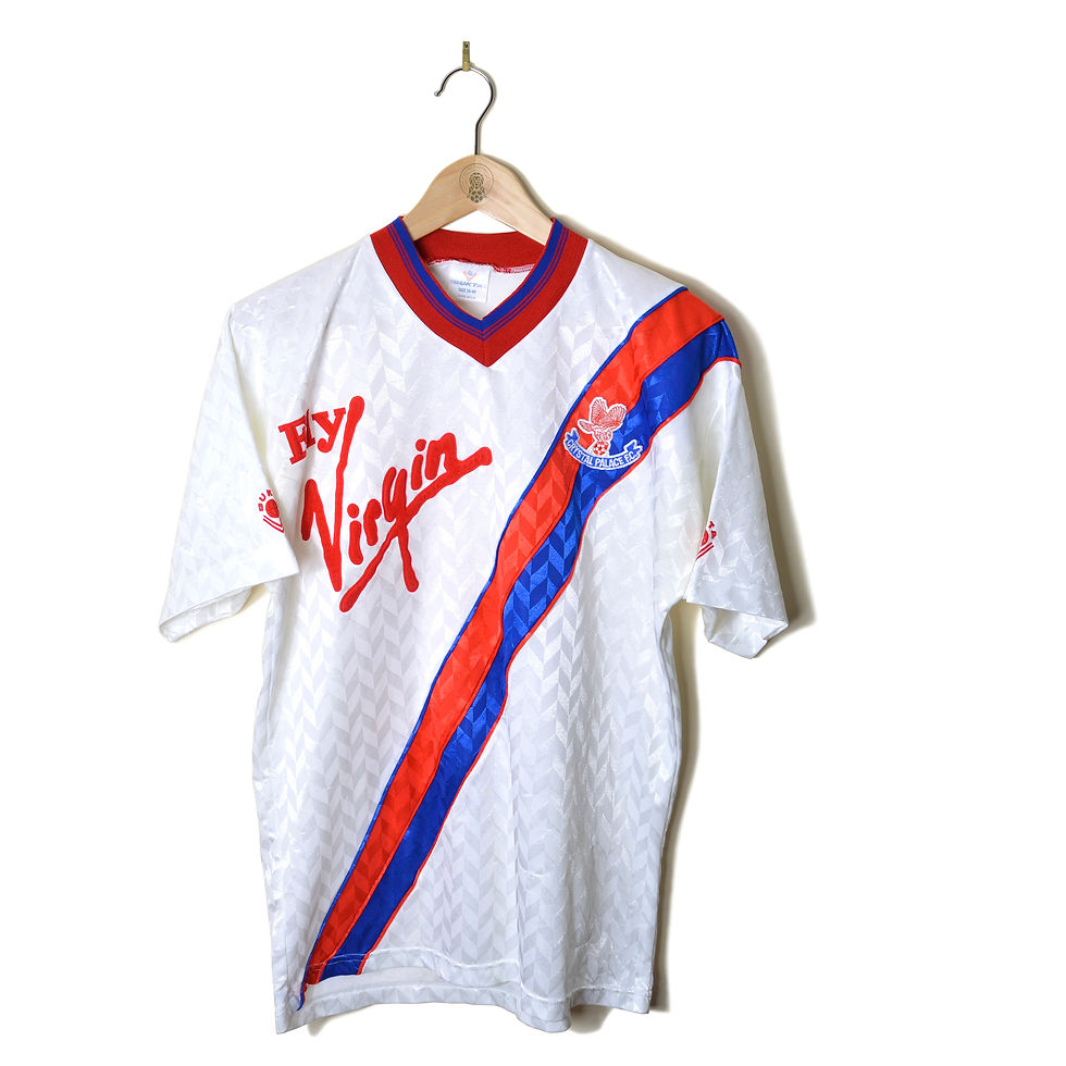 CRYSTAL PALACE CLASSIC RETRO VINTAGE AWAY FOOTBALL SHIRT SOCCER JERSEY 1989 1990 BUKTA FLY VIRGIN