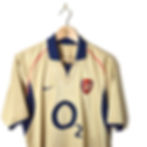ARSENAL CLASSIC RETRO VINTAGE THIRD FOOTBALL SHIRT SOCCER JERSEY 2002 2003 NIKE GOLD O2