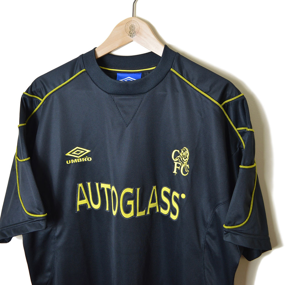 Thumbnail: CHELSEA CLASSIC RETRO VINTAGE TRAINING THIRD FOOTBALL SHIRT SOCCER JERSEY 2000 2001 UMBRO AUTOGLASS