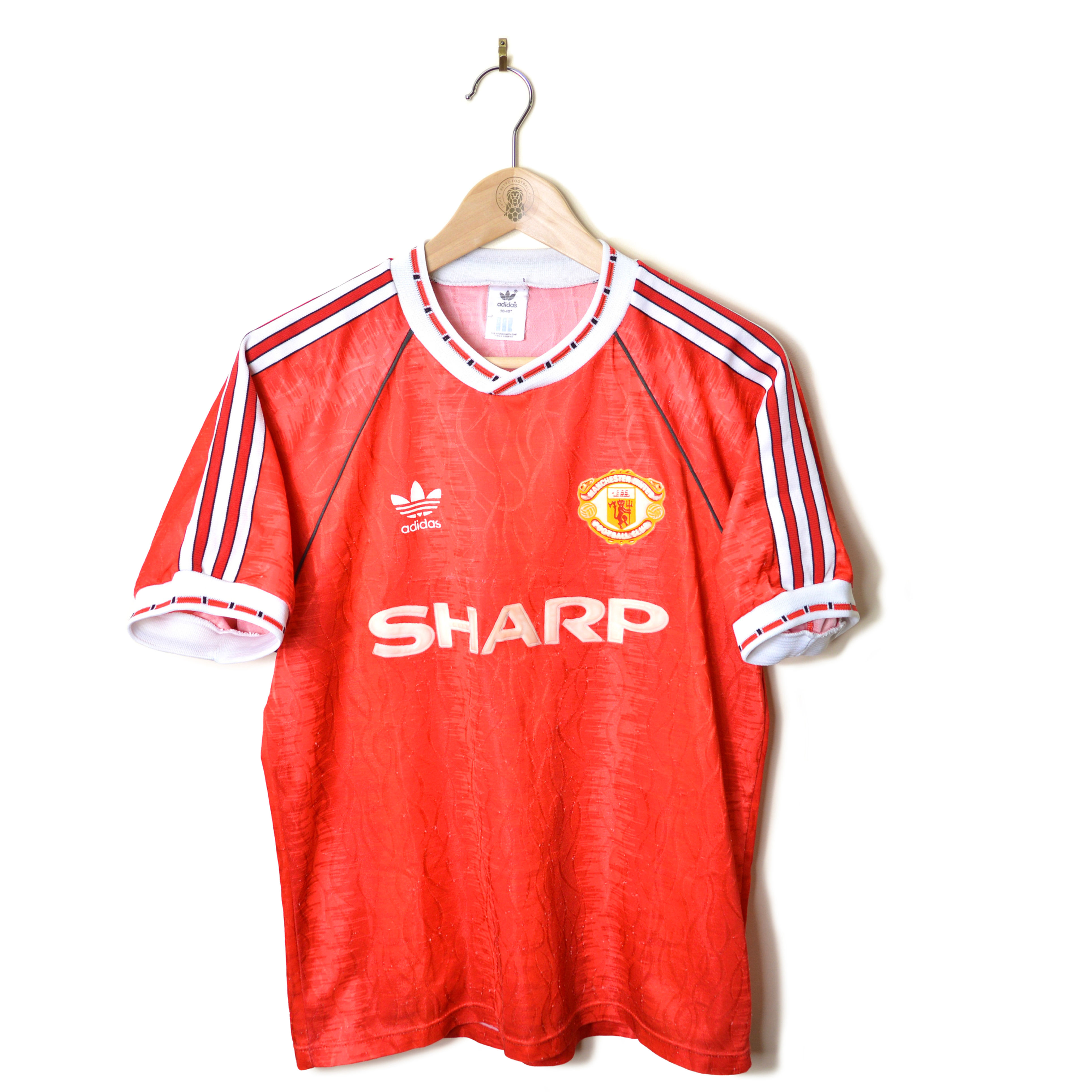 MANCHESTER UNITED CLASSIC VINTAGE RETRO HOME FOOTBALL SHIRT SOCCER JERSEY 1990 1991 1992 ADIDAS SHARP 90'S
