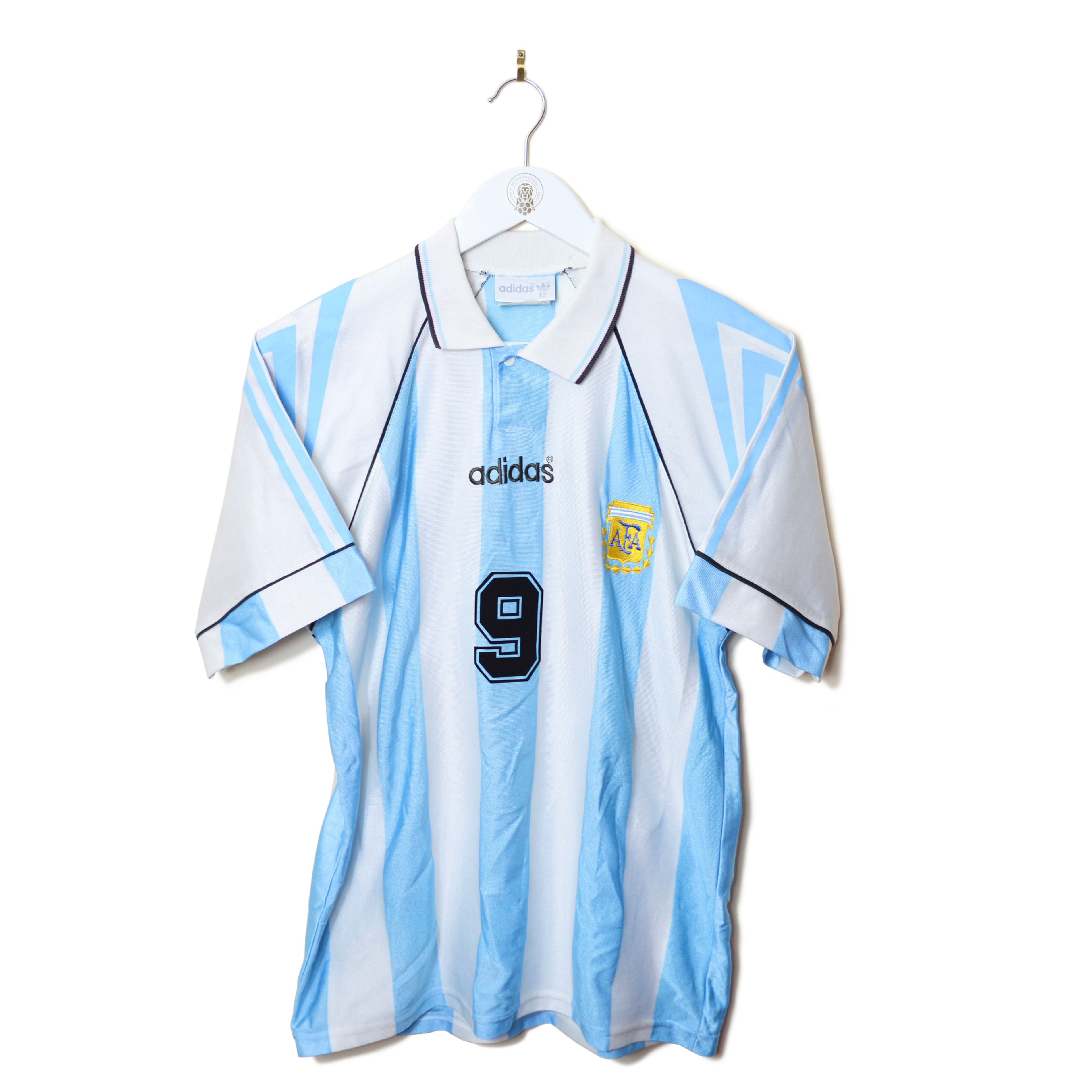 ARGENTINA HOME FOOTBALL SHIRT 1996/98 #9 BATISTUTA