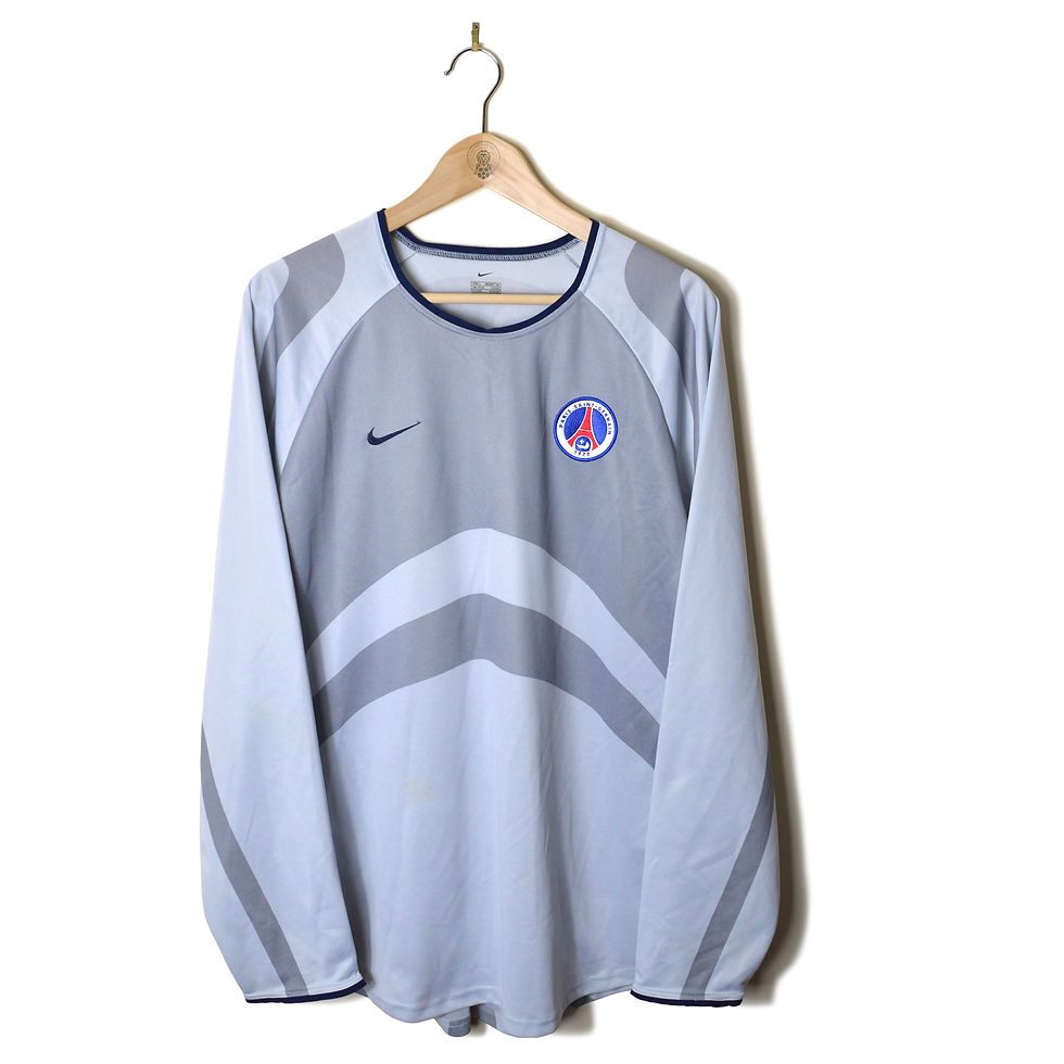 PSG PARIS SAINT GERMAIN PLAYER ISSUE SPEC AWAY FOOTBALL SHIRT SOCCER JERSEY 2001 2002 L/S LONG SLEEVE  #21 RONALDINHO NIKE