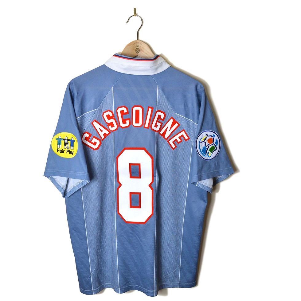 ENGLAND CLASSIC RETRO VINTAGE AWAY FOOTBALL SHIRT SOCCER JERSEY 1996 1997 #8 GASCOIGNE GAZZA UMBRO EURO 96