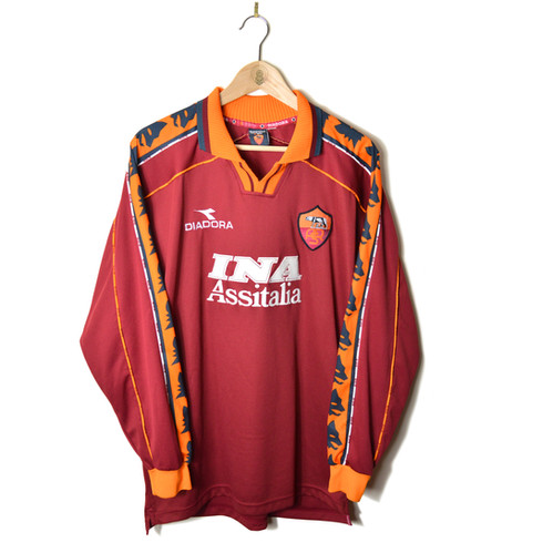 ROMA HOME FOOTBALL SHIRT 1998/99 L/S #10 TOTTI | Retro Football SS