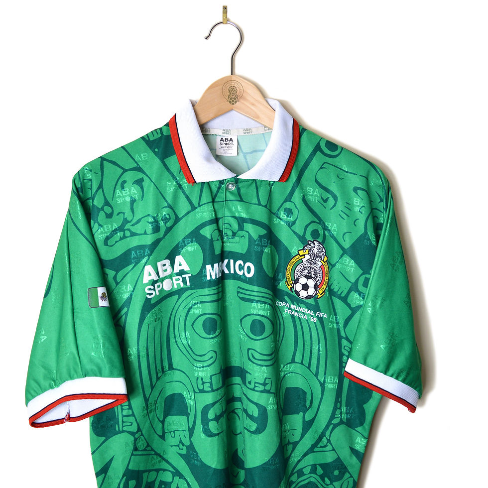 MEXICO AZTEC CLASSIC RETRO VINTAGE HOME FOOTBALL SHIRT SOCCER JERSEY 1996 1997 1998 WORLD CUP 98 FRANCE ABA SPORT