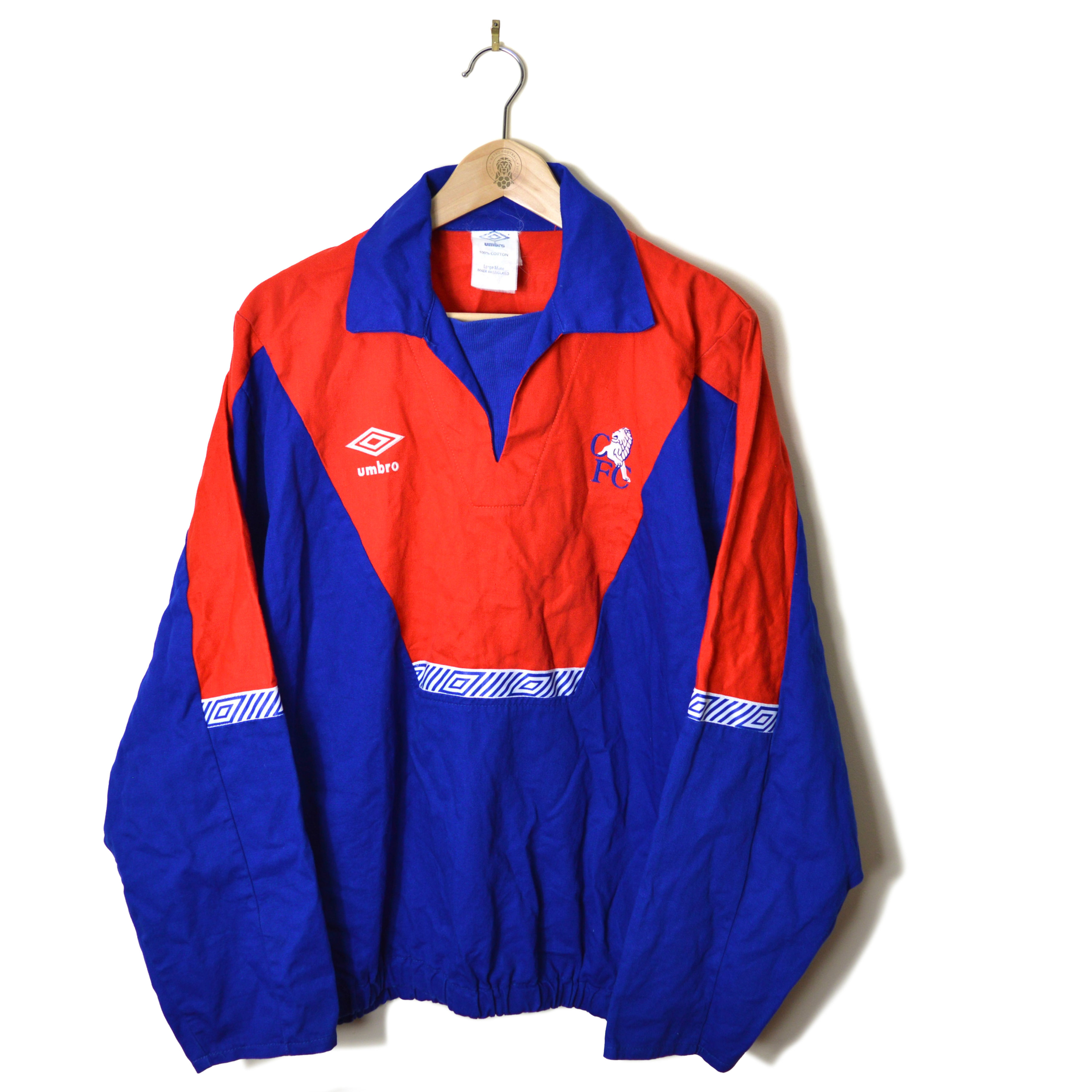 CHELSEA CLASSIC RETRO VINTAGE UMBRO TRAINING DRILL TOP SWEATSHIRT JUMPER 1991 1992 1993