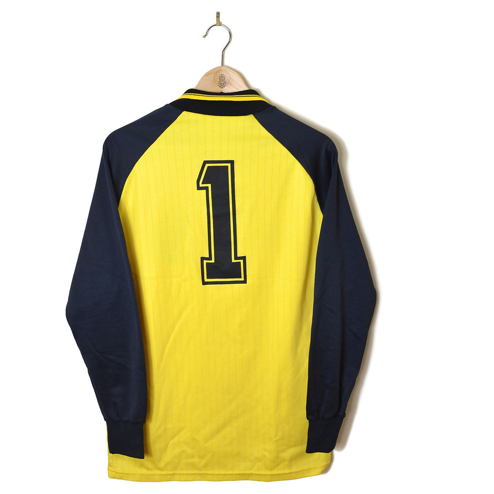 ENGLAND MATCH WORN PLAYER ISSUE GOALKEEPER GK FOOTBALL SHIRT SOCCER JERSEY 1984 1985 U-18 RESERVES ALAN MILLER UMBRO