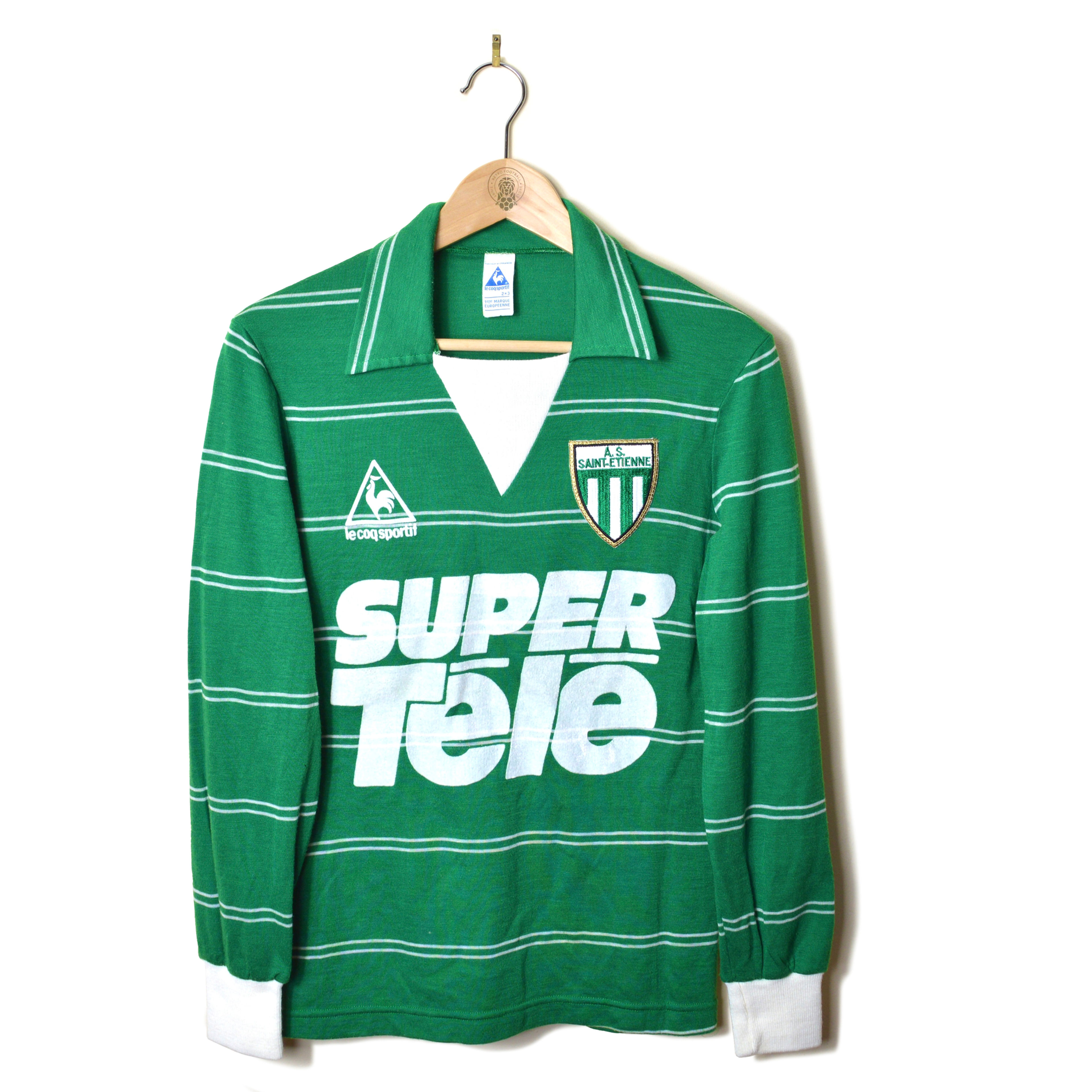 SAINT ETIENNE CLASSIC RETRO VINTAGE HOME FOOTBALL SHIRT SOCCER JERSEY 1980 1981 1982 LE COQ SPORTIF SUPER TELE 80'S FRANCE