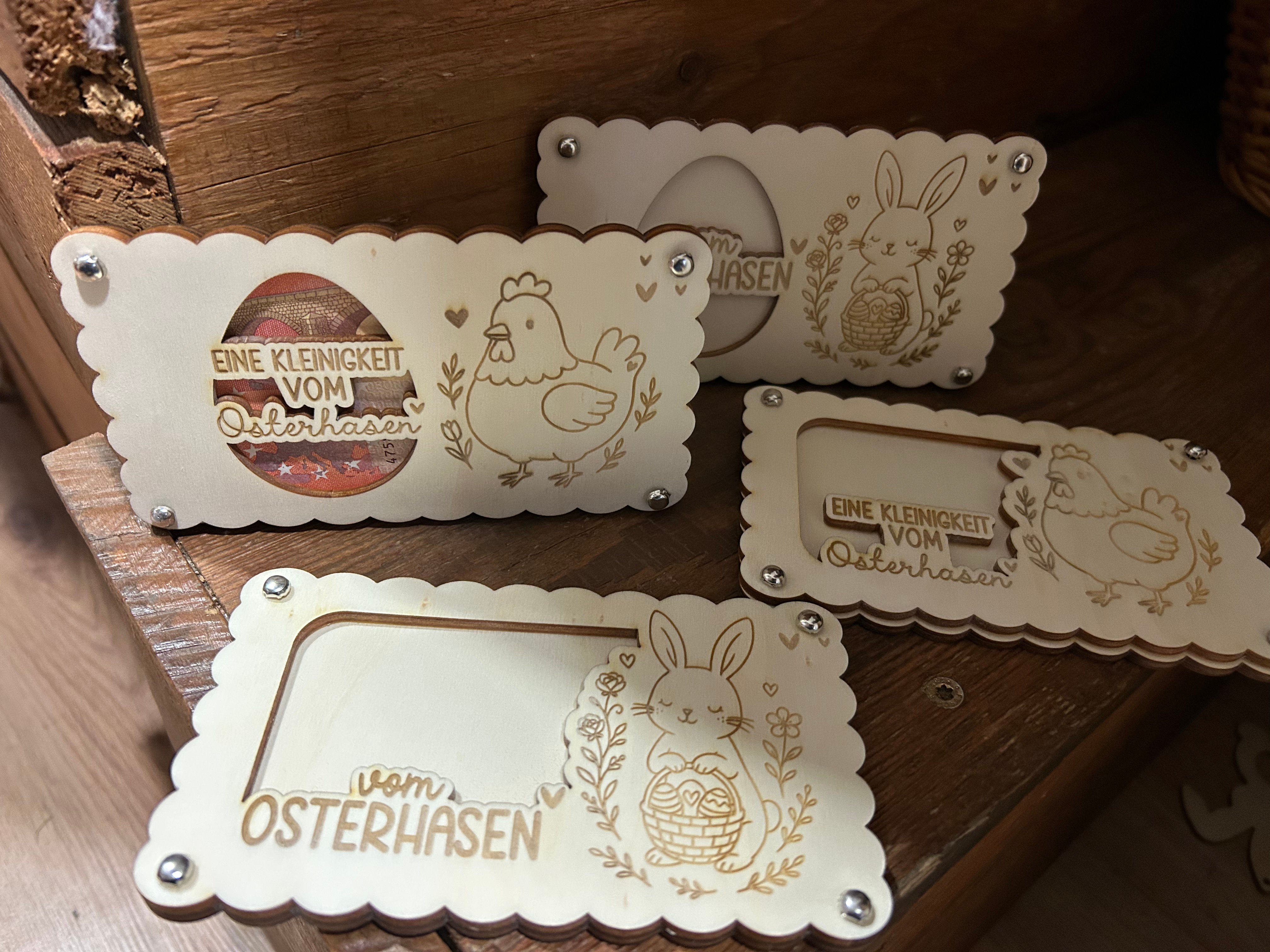 Holzkuvert für Ostern 