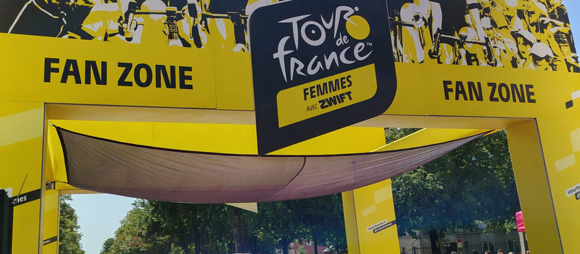 Animation sur la Fan Zone du Tour de France Femmes avec Zwift 2026