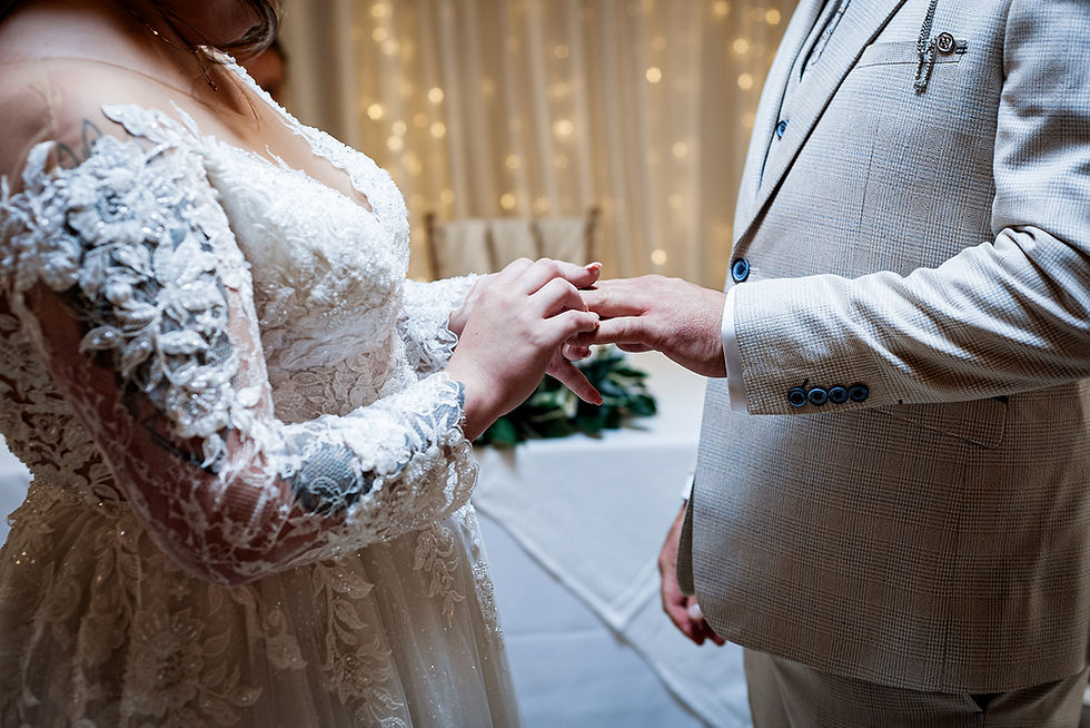 Chloe and Jake's wedding ceremony at Whitley Hall Hotel, South Yorkshire